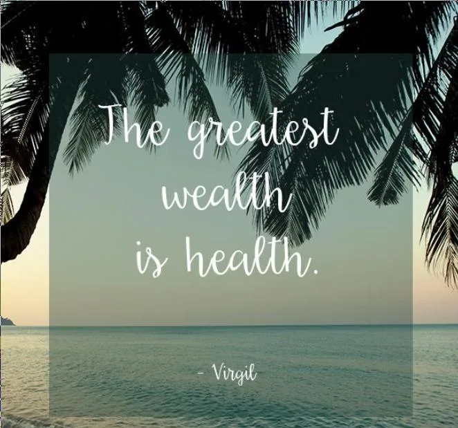 Poem - 🌷 " Greatest Wealth is Health "